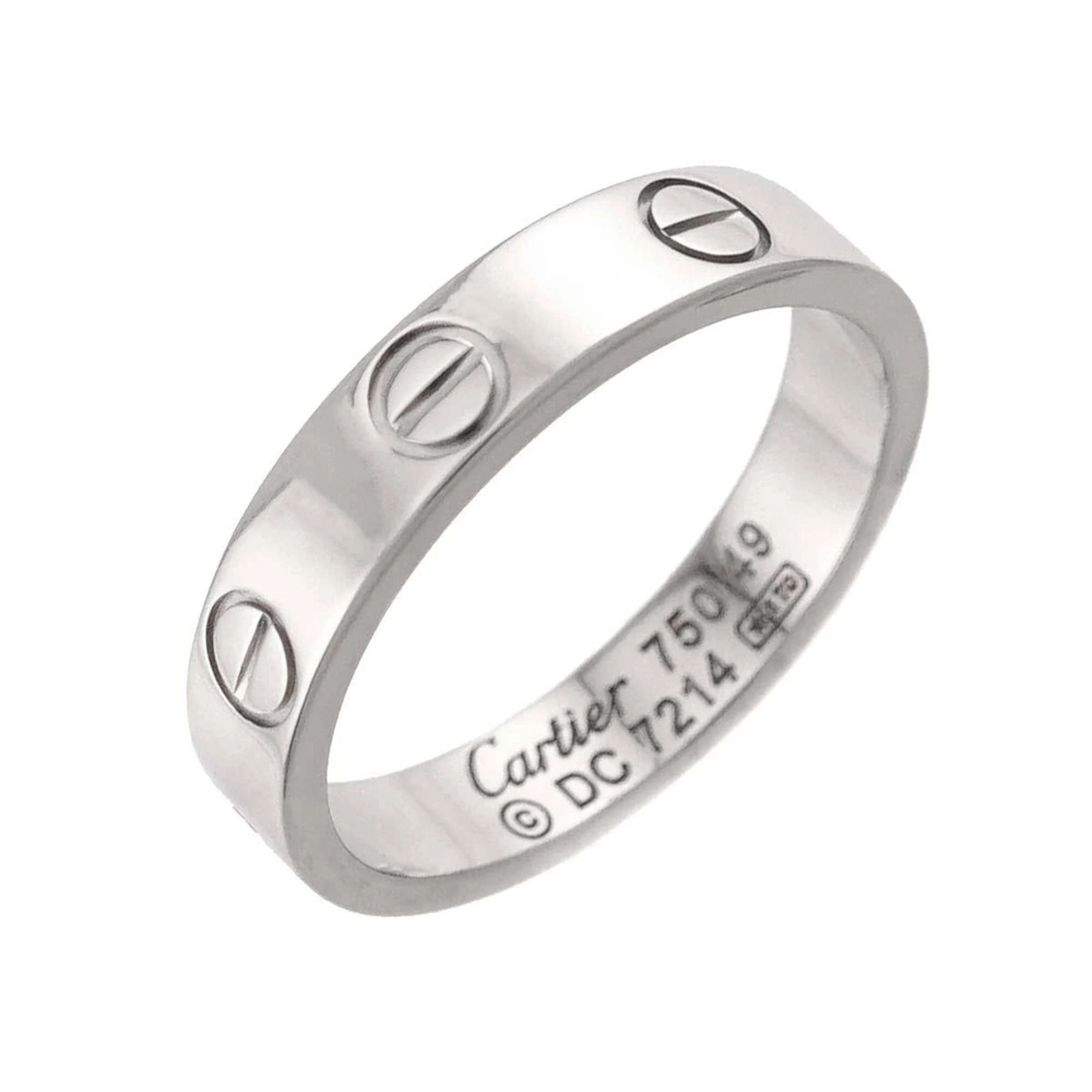 CARTIER Authentic 18k Silver Love Ring #49